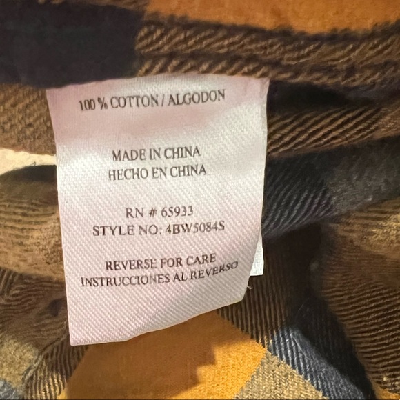 Bear Camp Boy's Timothy Long Sleeve Plaid Flannel Button Down Shirt Size 5 - Picture 9 of 12